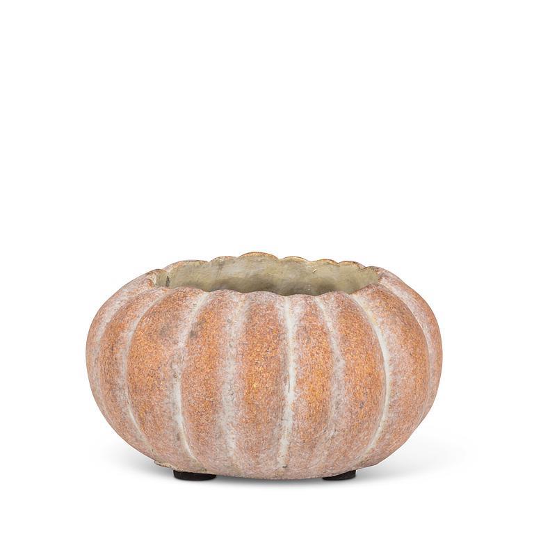 Cache-pot en ciment 2,5 po citrouille orange