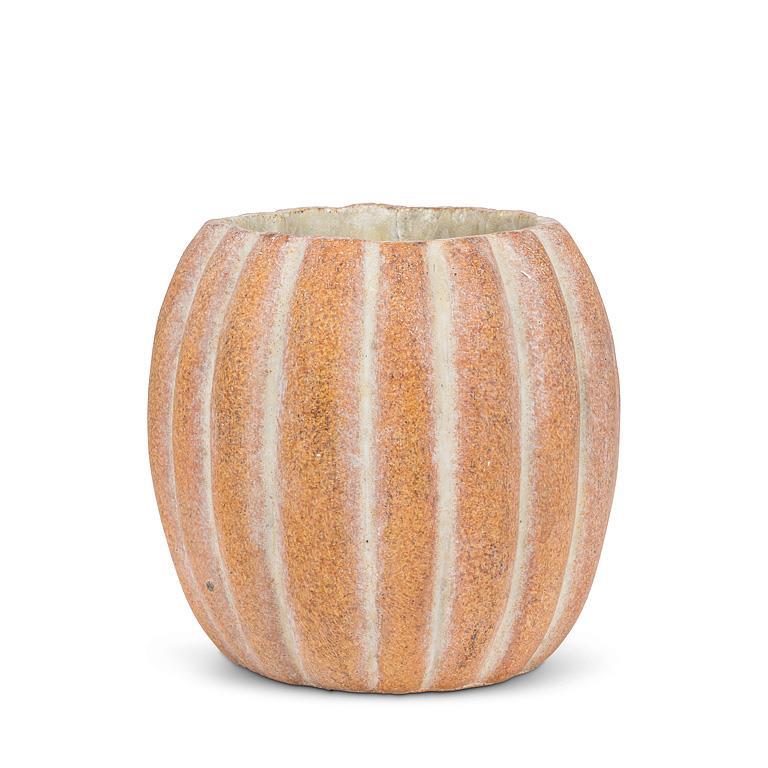 Cache-pot en ciment 3,5 po citrouille orange