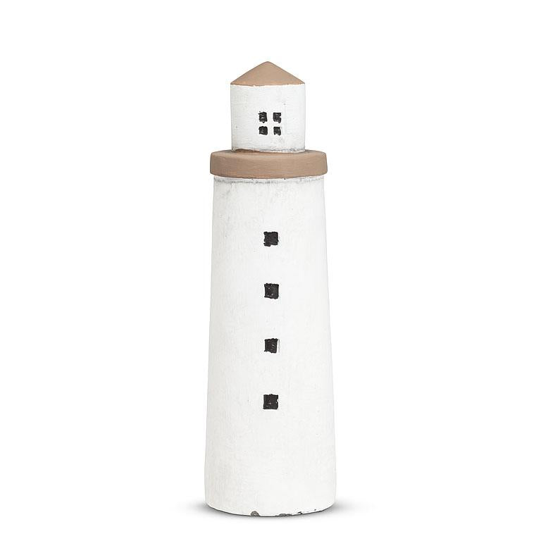 Phare blanc en ciment