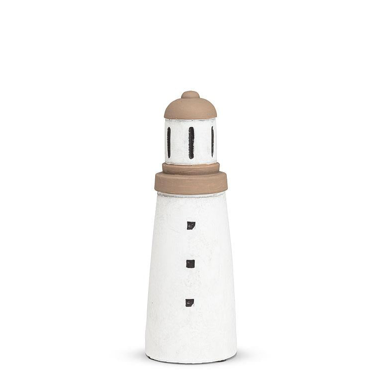 Phare blanc en ciment