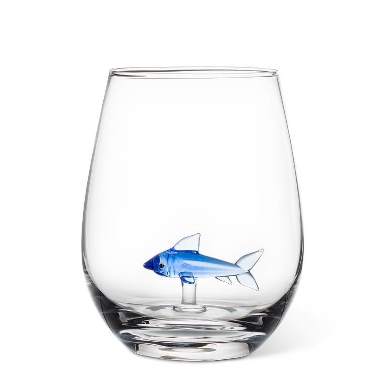 Verre à vin 4,5 po Requin bleu