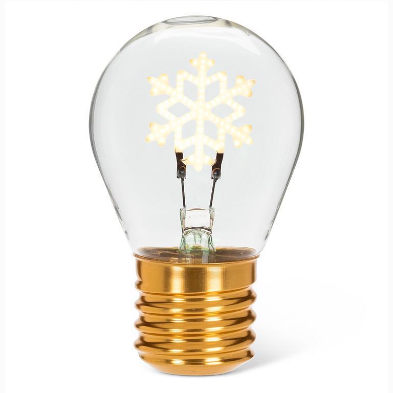 Lampe USB en forme d'ampoule DEL 4,5 po flocon de neige