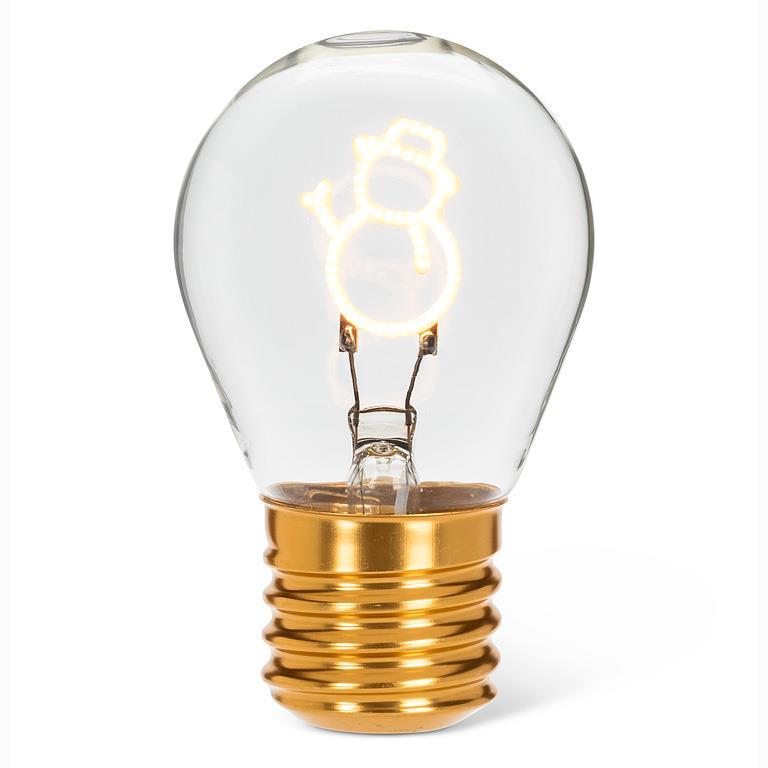 Lampe USB en forme d'ampoule DEL 4,5 po bonhomme de neige