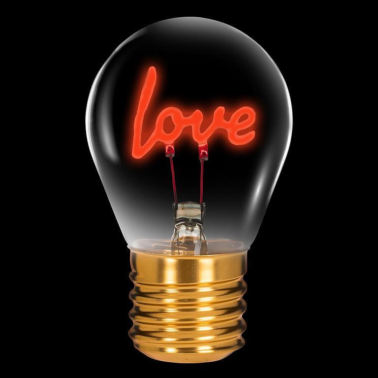 Lampe USB en forme d'ampoule DEL 4,5 po Love