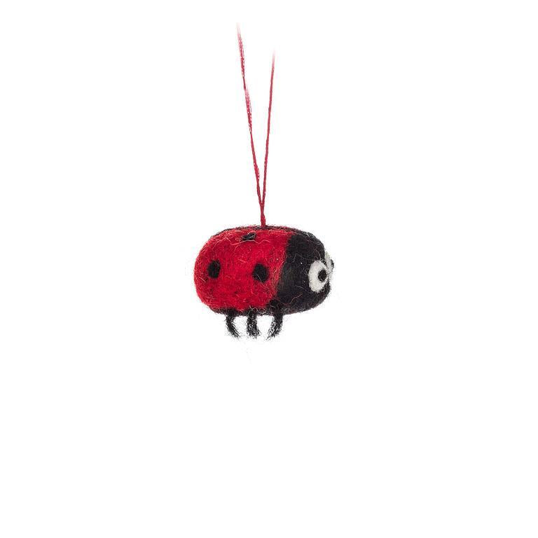 Ornement 1 po coccinelle en laine