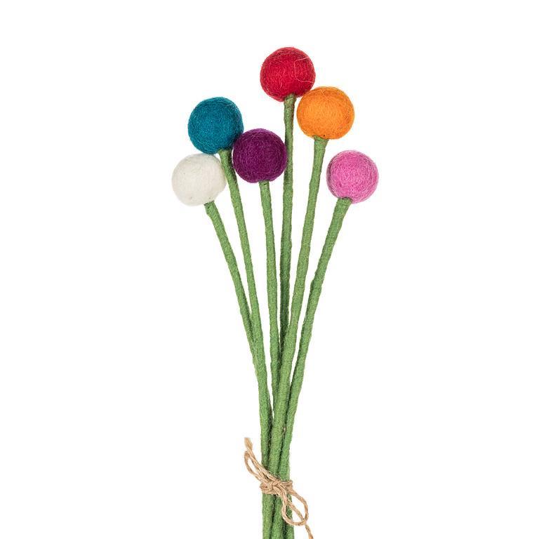 Fleur artificielle 12,5 po en pompon (à l'unité)