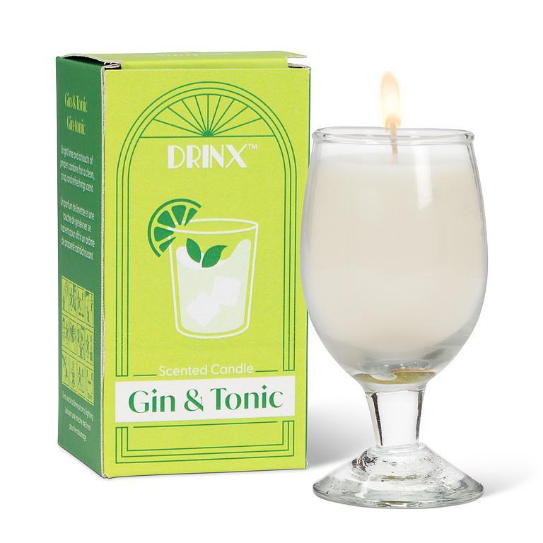 Chandelle en verre sur pied 3,5 po Gin Tonic