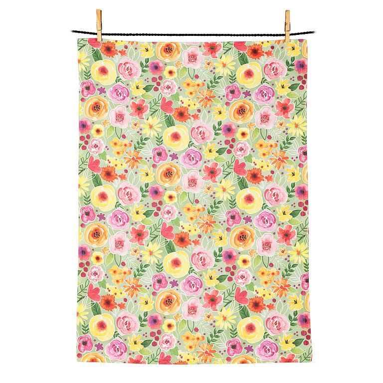 Serviette de cuisine 20 po x 28 po imprimé floral