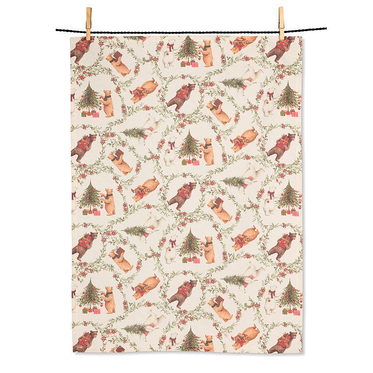 Linge de cuisine 20 po x 28 po ours festifs