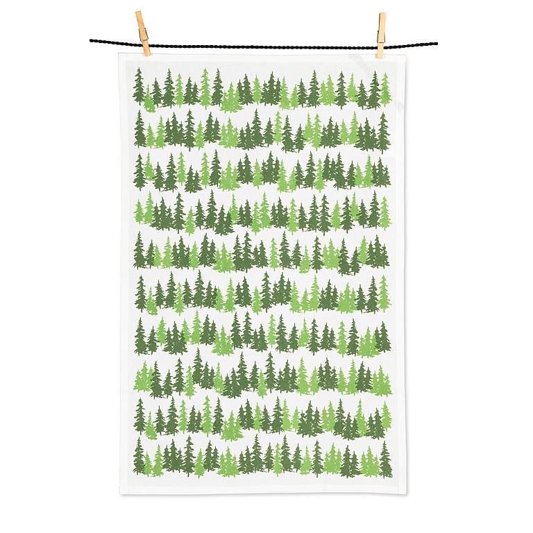 Serviette de cuisine 20 po x 28 po sapins de Noël