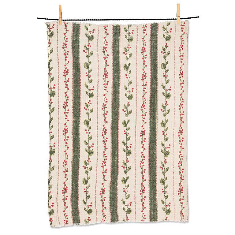 Linge de cuisine 20 po x 28 po rayures et baies
