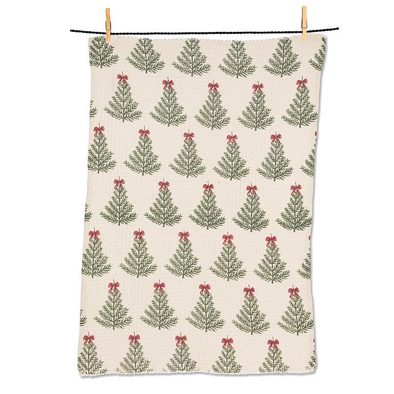 Linge de cuisine 20 po x 28 po sapins de Noël avec boucle