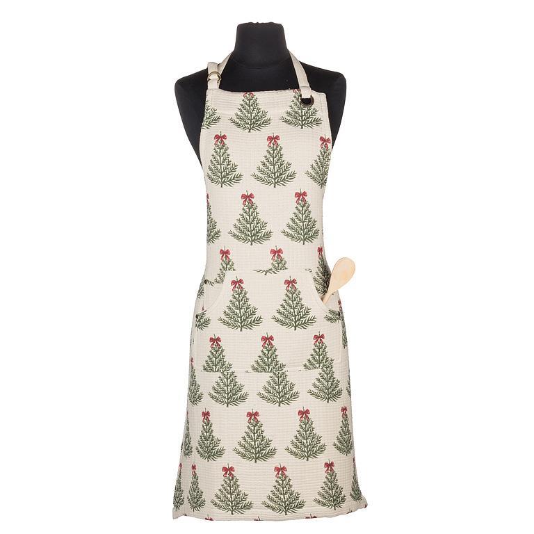 Tablier de cuisine 33 po sapins de Noël avec boucle