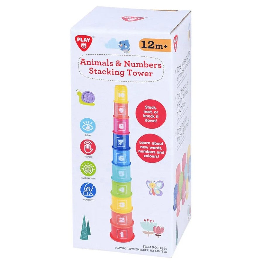 Tour de pots à empiler 10 morceaux (12 mois et plus)