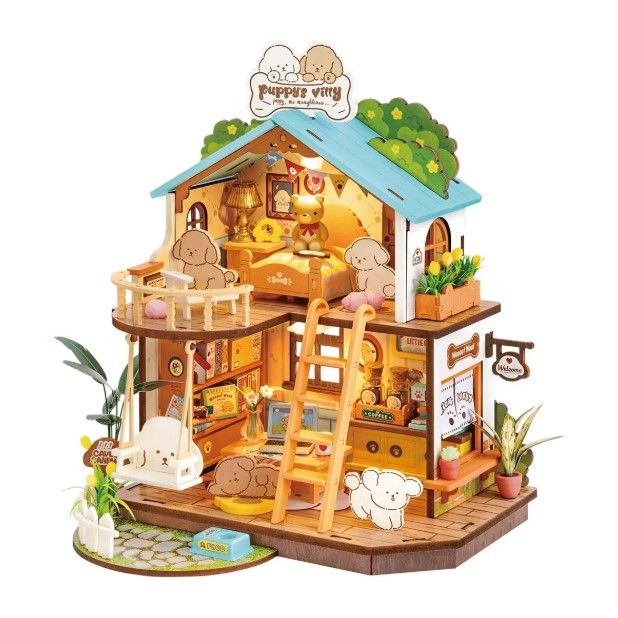 Maison miniature DIY Rolife Villa douillette du chiot (14 ans et +)