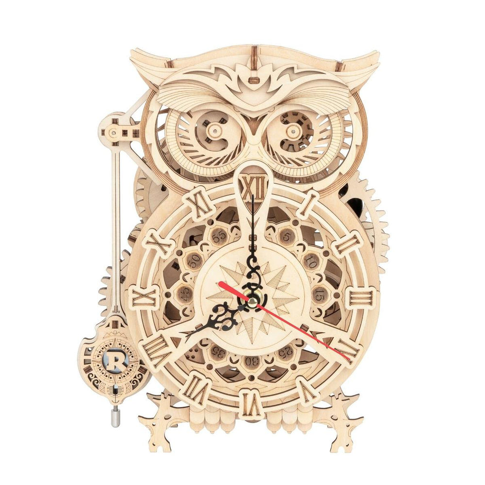 Maquette en bois DIY ROKR horloge de hibou (14 ans et +)