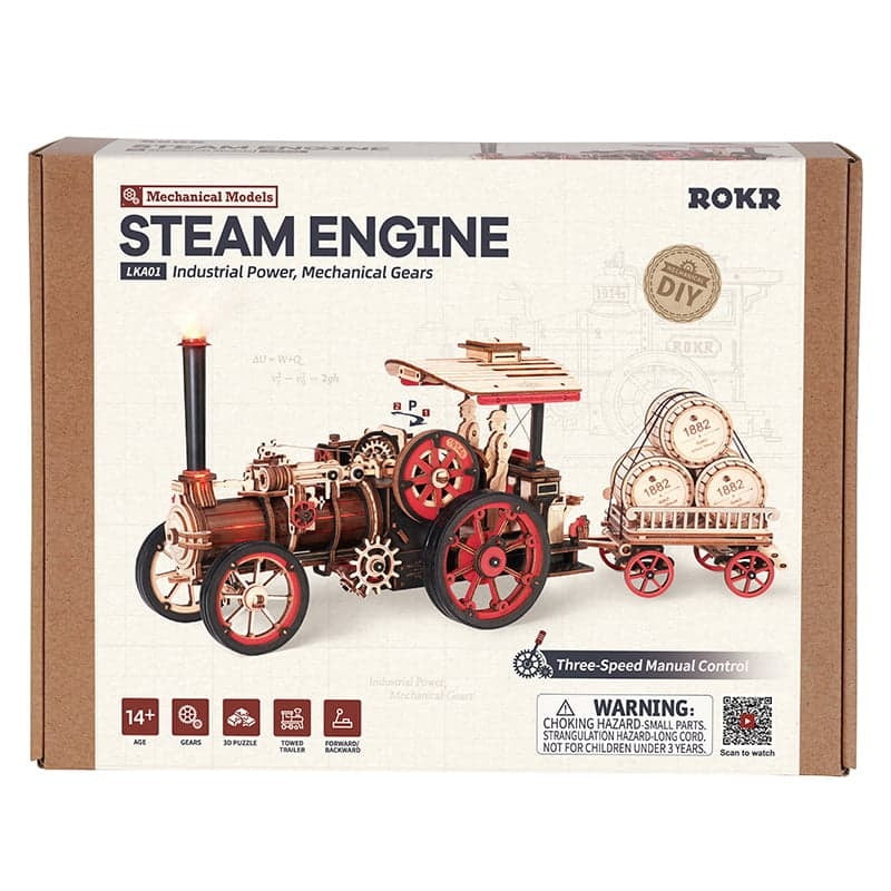 Maquette en bois DIY ROKR Moteur à vapeur (14 ans et +)