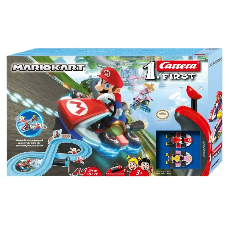 Mario Kart piste de course avec voitures téléguidées Mario contre Peach