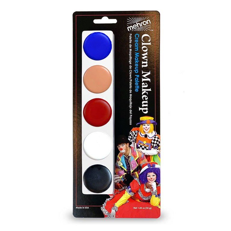 Palette de maquillage crème 5 couleurs Clown