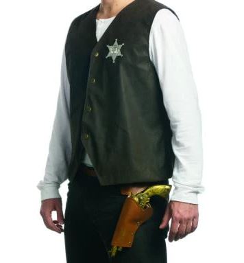 Ensemble d'accessoires de cowboy étoile argent pour adulte