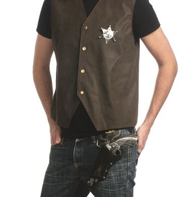Ensemble d'accessoires de cowboy étoile or pour adulte