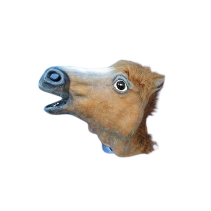 Masque de cheval brun