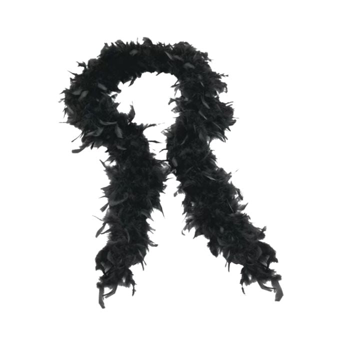 Boa de plumes noires 6 pi