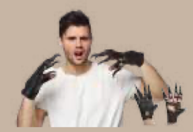 Gants en cuir avec griffes