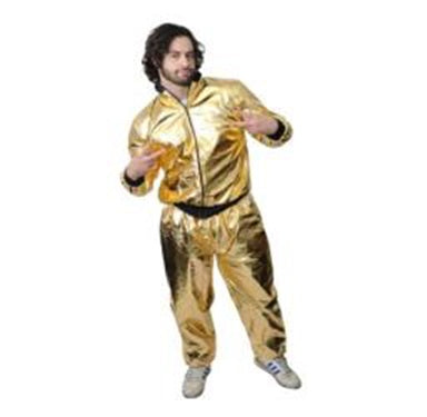 Costume homme habit effet métallisé or