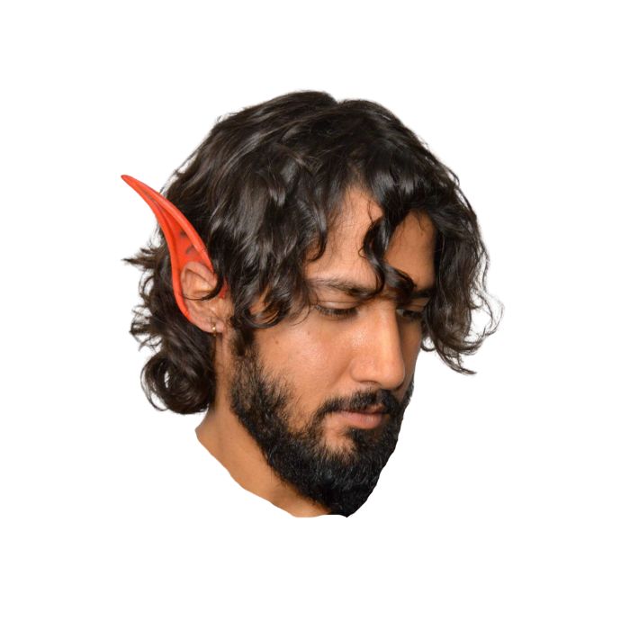 Oreilles de démon en latex rouge
