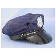 Casquette de policier bleu pour adulte