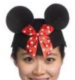 Chapeau Mini Mouse avec boucle rouge pour adulte