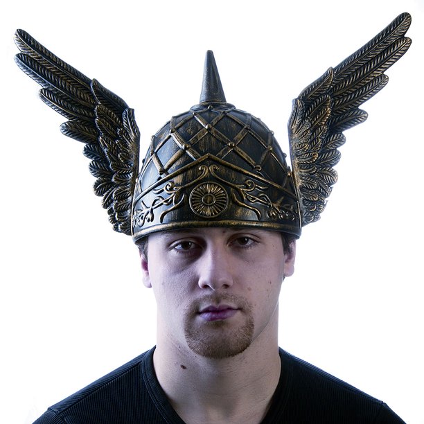Casque avec ailes