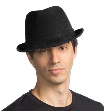 Chapeau fédora noir pour adulte