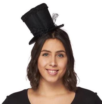 Chapeau burlesque 5 po en velours noir