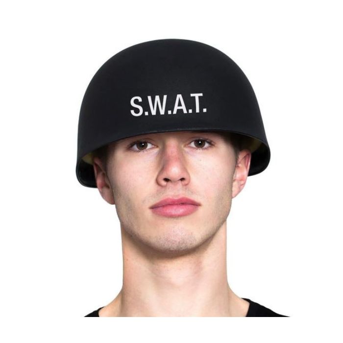 Casque de S.W.A.T noir pour adulte