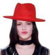 Chapeau fédora rouge pour adulte