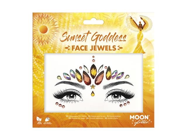 Bijoux de visage scintillants déesse du coucher de soleil