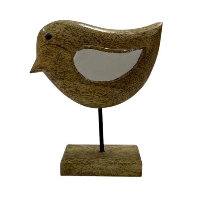 Oiseau décoratif sur base en bois