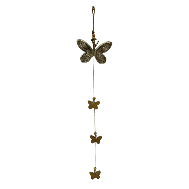 Décoration suspendue papillon métallique