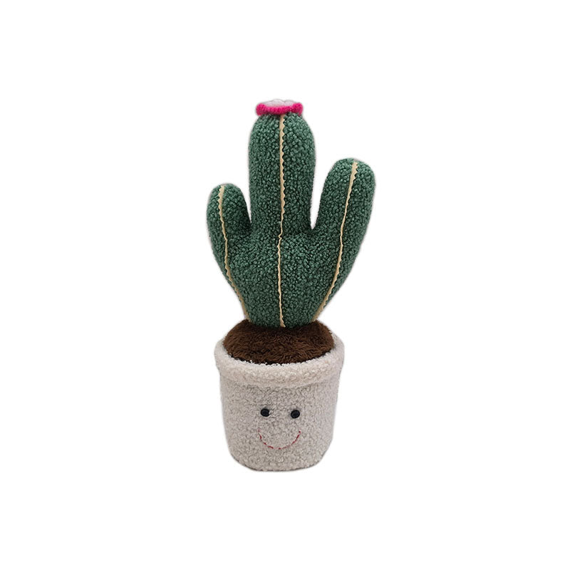 Butoir de porte en peluche 14 cm x 12 cm x 34 cm cactus en pot
