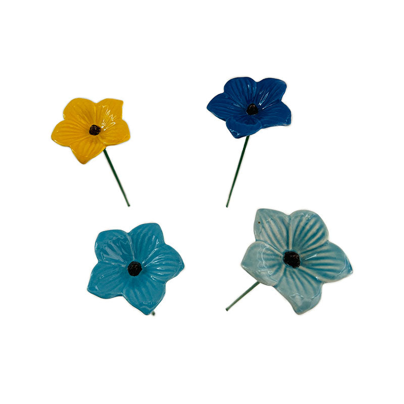 Fleur décorative 32 cm x 6,7 cm x 6,7 cm en céramique avec tige de métal