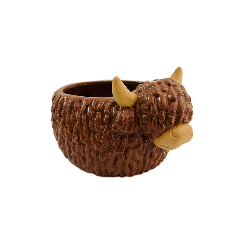 Cache-pot 10,2 cm x 18,2 cm x 13,7 cm vache Highland