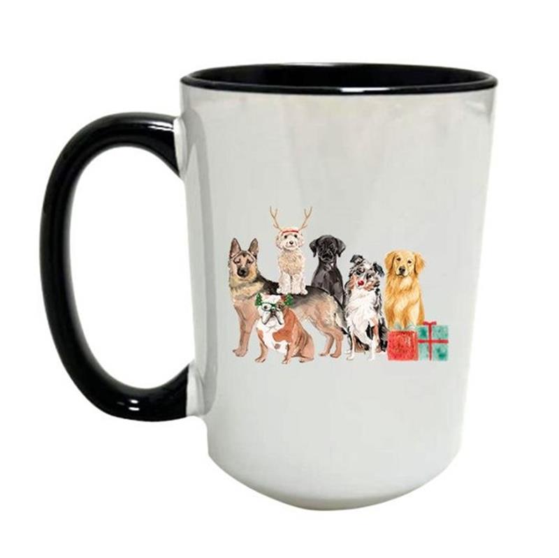Tasse à café 15 oz chien de Noël