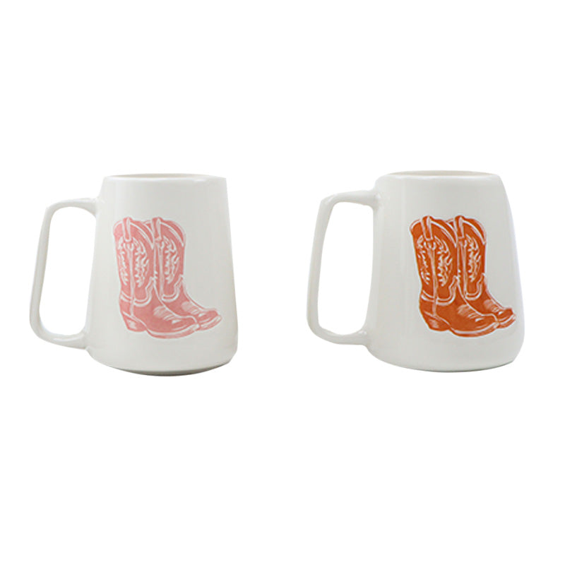 Tasse à café 12,9 cm x 8,5 cm x 11 cm avec motif botte de cowboy