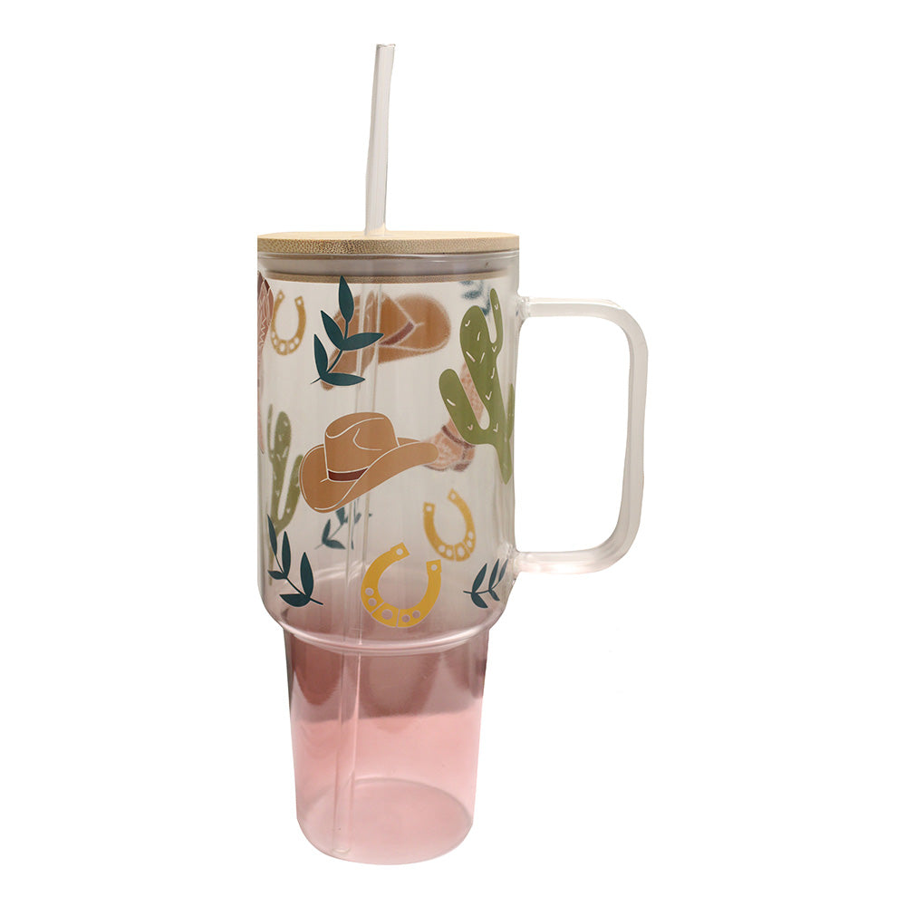 Grande tasse de voyage 6,1 po x 3,9 po x 10,8 po cowboy