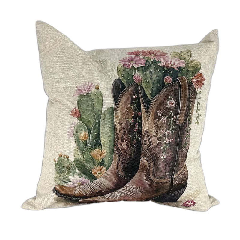 Coussin 30 cm x 50 cm x 10 cm botte de cowboy