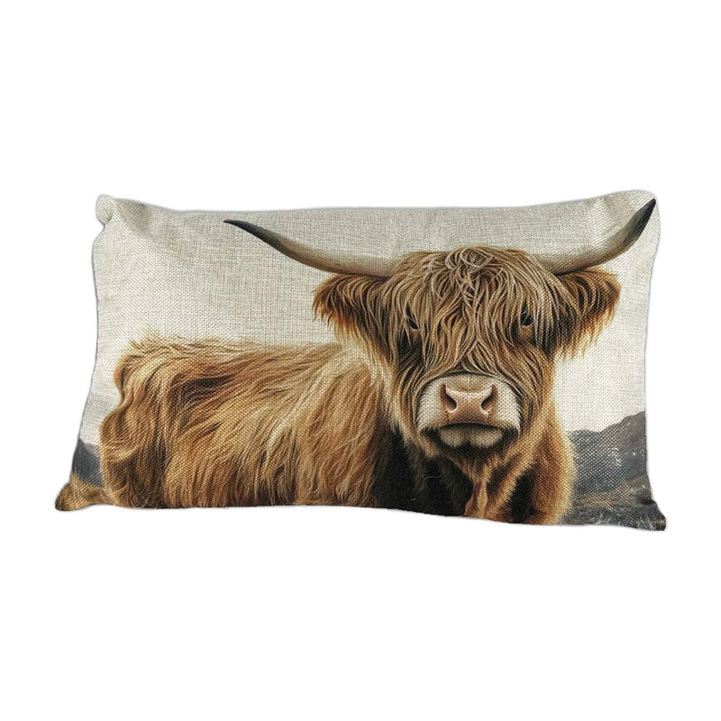 Coussin 20 po x 12 po vache Highland