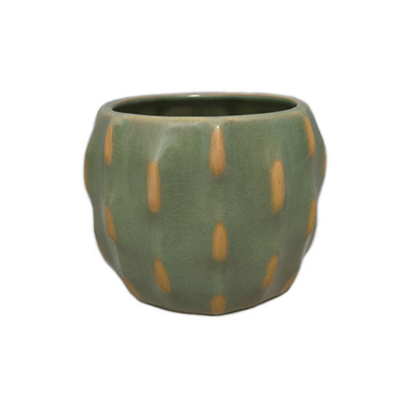 Cache pot 13,2 cm x 13 cm x 10,2 cm en forme de cactus