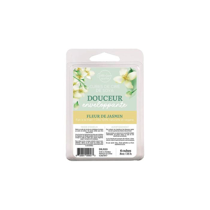 Cube de cire de soya Chantal Lacroix 8 oz fleur de jasmin (paquet de 6)